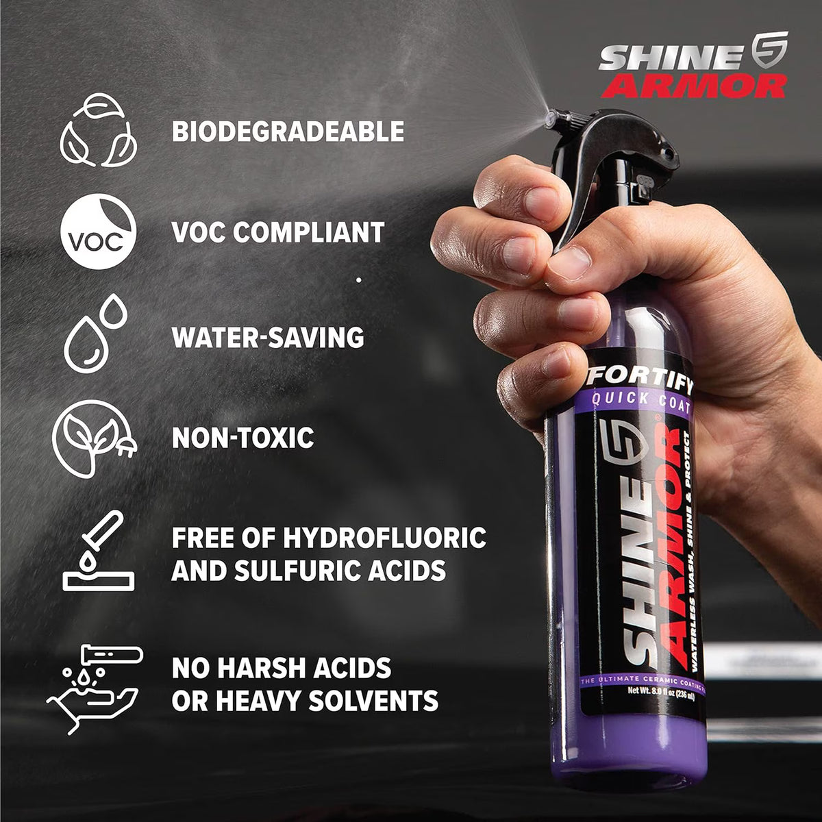 Kit ceara lichida ceramica Shine Armor, 236ml - imagine 3